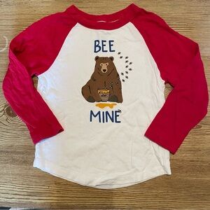 Hanna Andersson Bear and Bees Valentines Day Top